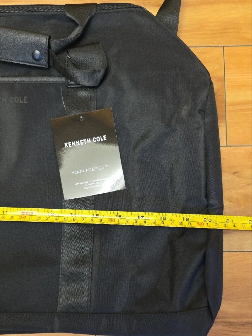 NWT Kenneth Cole Black Weekender Duffle Travel Gym Overnight Bag